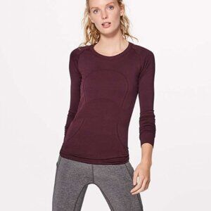 Lululemon Swiftly Tech Long Sleeve Crew Garnet Size 4